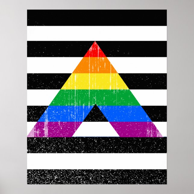 Póster Hetero Ally Pride angustiado (Frente)