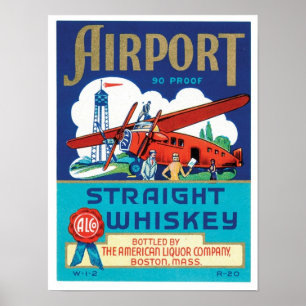 Poster Hetero do aeroporto Whiskey