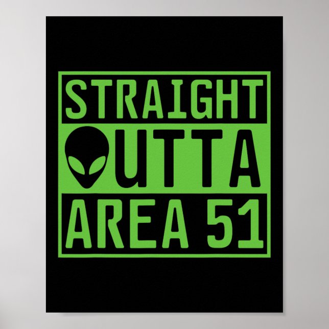 Poster Hetero Fora Da Área 51 Alienígena Ufo Caça (Frente)