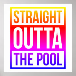 Poster Hetero Fora Do Texto Tipográfico Da Piscina Colori