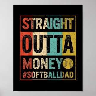 Poster Hetero Softball Pai fora do Dia de os pais
