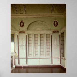 Póster Heveningham Salão, Suffolk: biblioteca, 1778-80