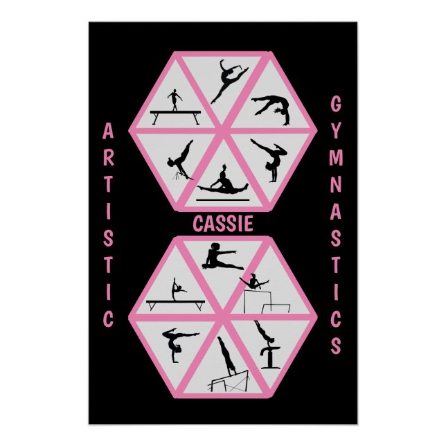 Póster Hexágono de Ginástica Artística (Frente)