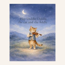 Poster Hey Diddle Diddle – The Cat and the Fiddle  