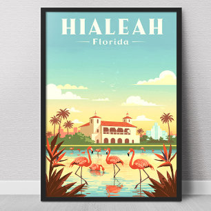 Poster Hialeah Flórida Antiga