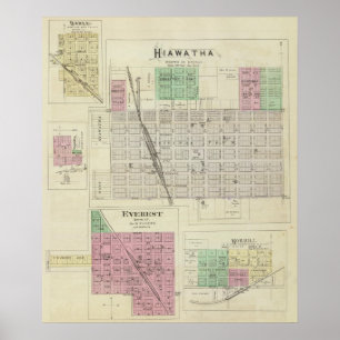 Poster Hiawatha, Everest, Morrill, e padeiro, Kansas