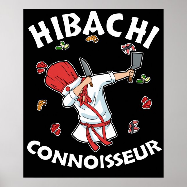 Poster Hibachi Connoisseur Hibachi Grill Gift Hibachi (Frente)