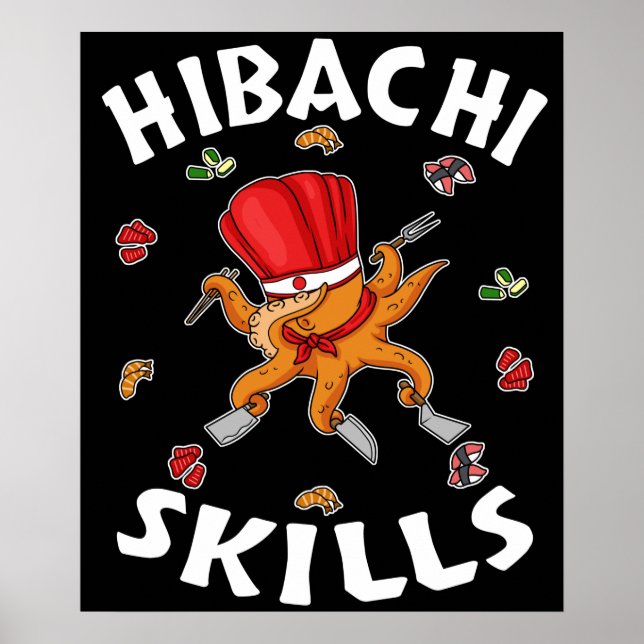 Poster Hibachi Gifts Hibachi Connoisseur Chef Hibachi (Frente)