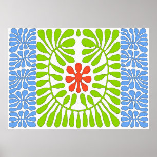 Póster Hibiscus, Matisse Homage Leaf 2