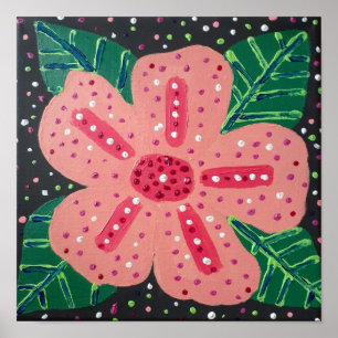 Poster Hibiscus rosa tropical