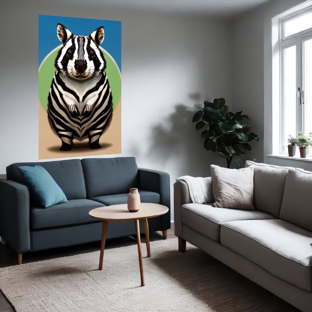 Poster Híbrido de Zebra Mega Zebra, bonito e adorável | A (Criador carregado)