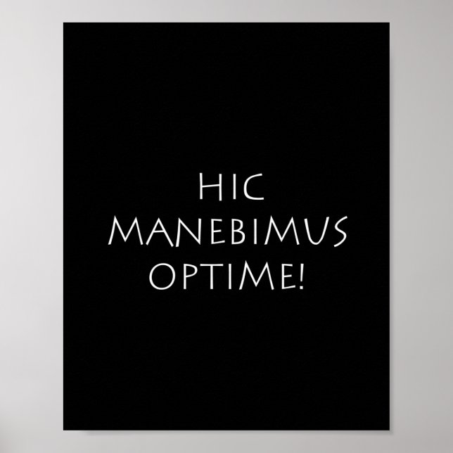 Poster Hic manebimus optime (Frente)