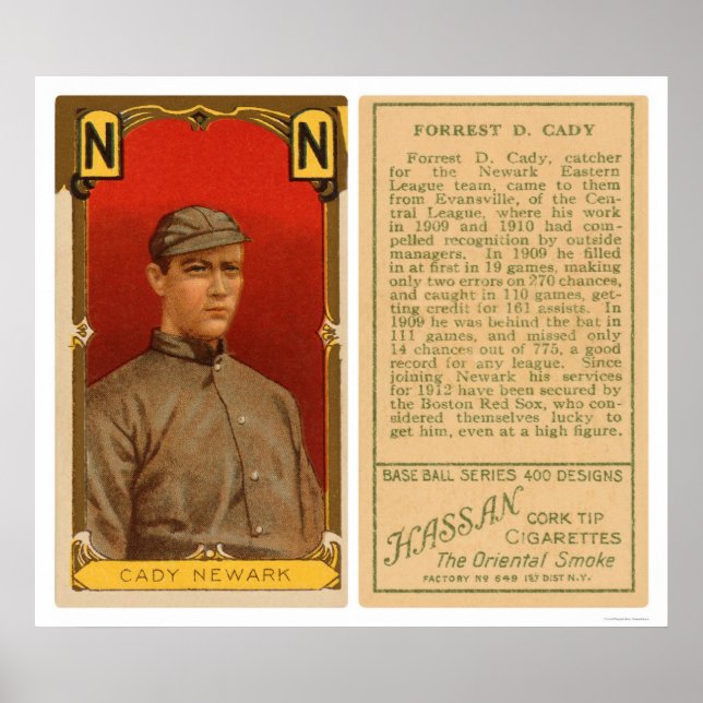 Poster Hick Cady Newark Baseball 1911 (Frente)