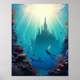Poster hidden underwater castle