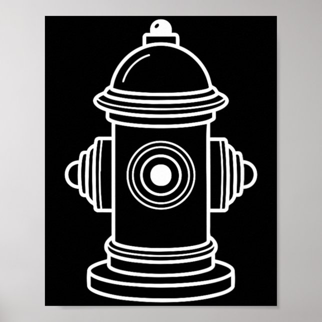 Poster Hidrante Bombeiro Preguiçoso Dia das Bruxas (Frente)