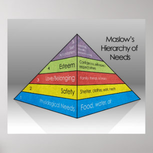 Poster Hierarquia de Necessidades do Maslow *ATUALIZADA*