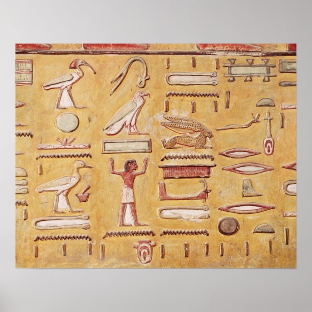 Póster Hieroglifos, do Tumbo de Seti I (Frente)