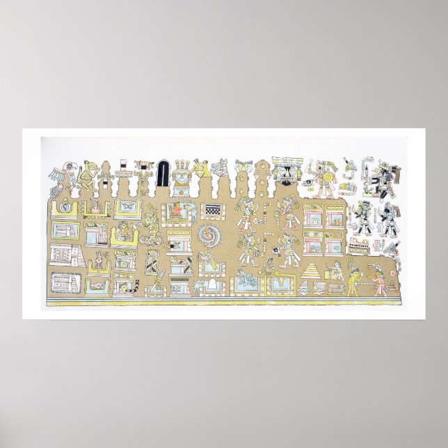 Poster Hieroglifos mexicanos, de "Vues des Cordillieres (Frente)