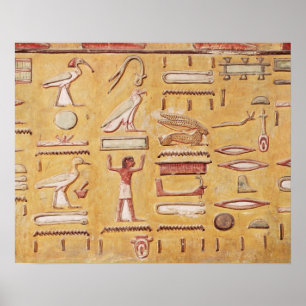 Póster Hieroglyphics, do túmulo de Seti I