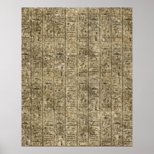 Poster Hieroglyphics egípcios