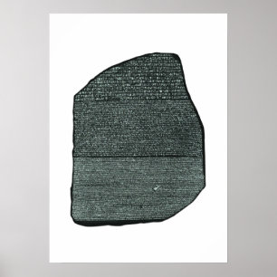 Póster Hieroglyphs egípcios antigos da pedra de Rosetta
