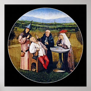 Poster Hieronymous Bosch - extraindo a pedra da loucura