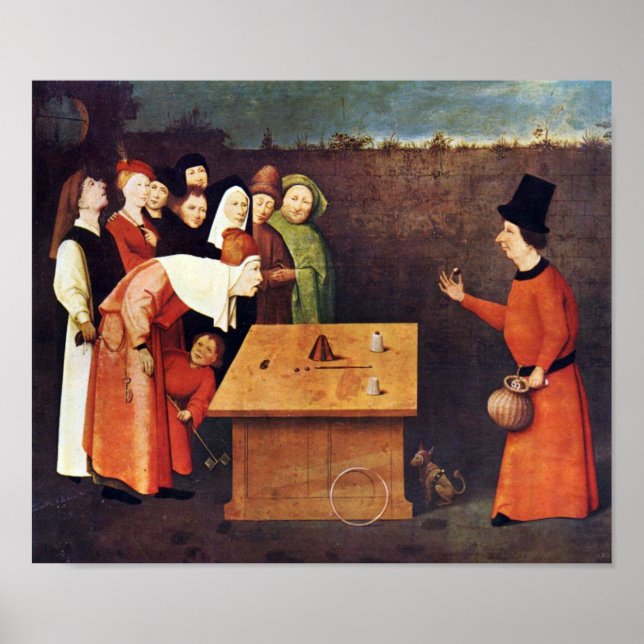 Póster Hieronymus Bosch - O mágico (Frente)