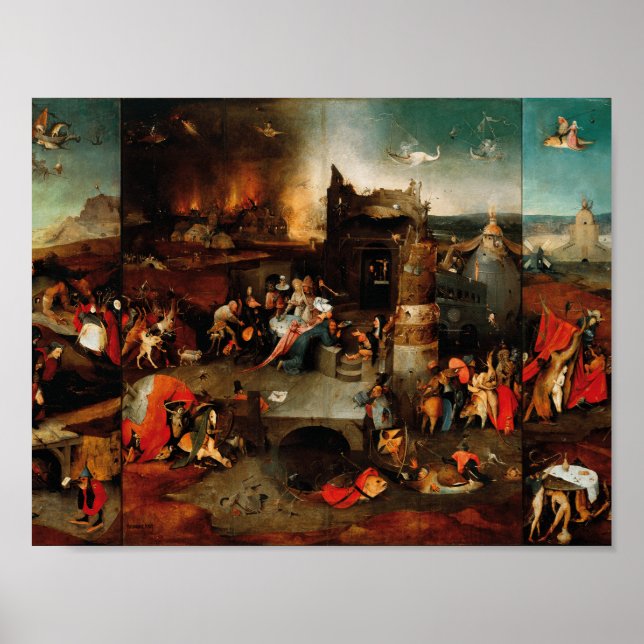 Poster Hieronymus Bosch - Tentação Do Santo Anthony (Frente)