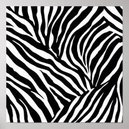 Poster High-Contrast Zebra Stripes Coloring Page Template