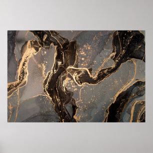 Poster High resolution. Luxury abstract fluid art paintin