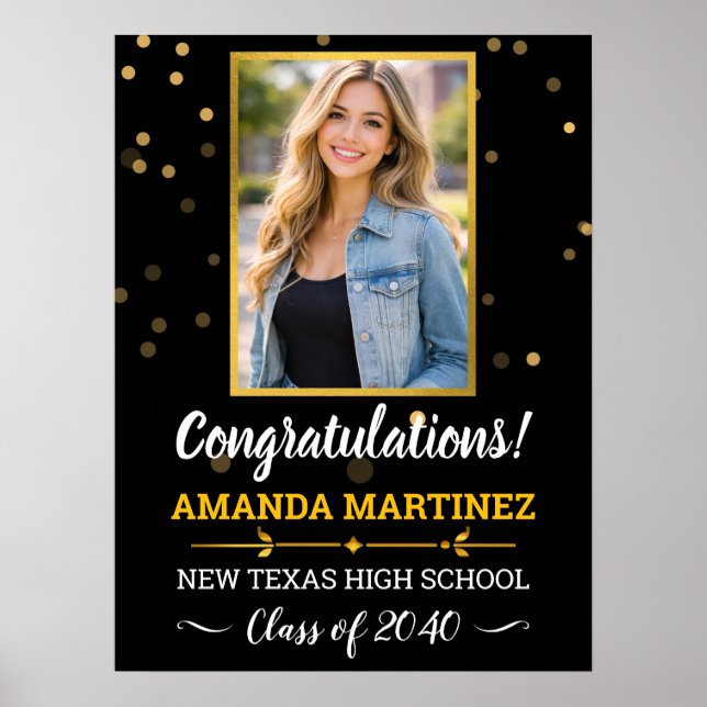 Poster High School Graduate Photo Graduation (Frente)