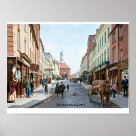 Poster High Street Kilkenny c1895 Irlanda