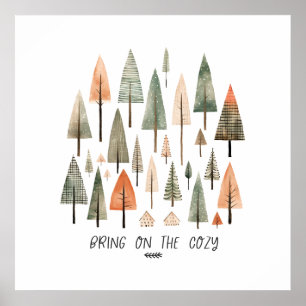 Poster Higiene: Árvores Coloridas, Momentos Loucos