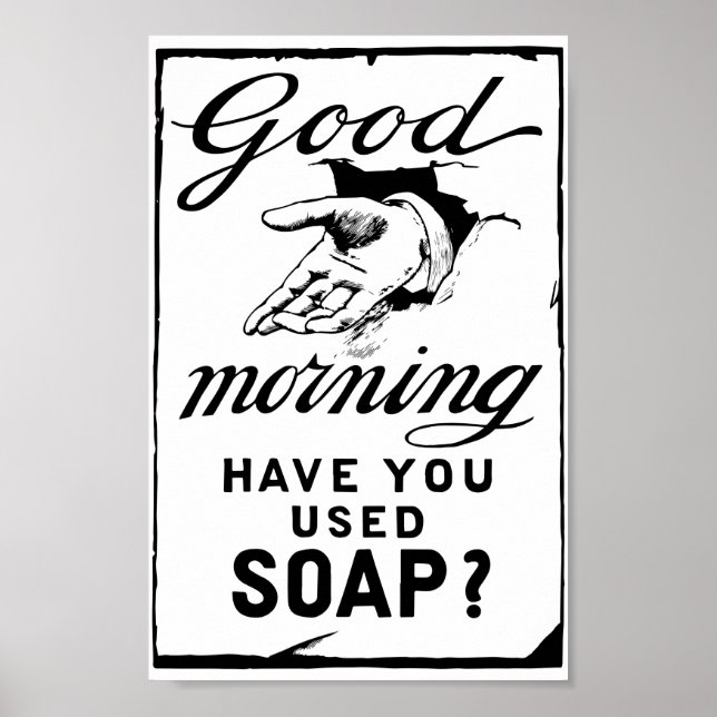 Poster higiene retroativa e lavagem das mãos (Frente)