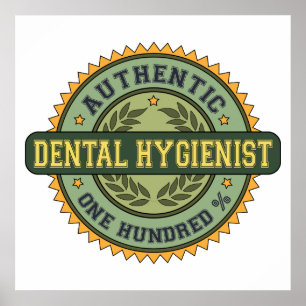 Póster Higienista dental autêntico