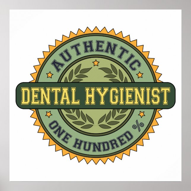 Póster Higienista Dental Autêntico (Frente)