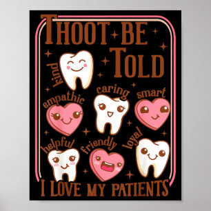 Poster Higienista Dental Dia dos Namorados Equipe de Dent