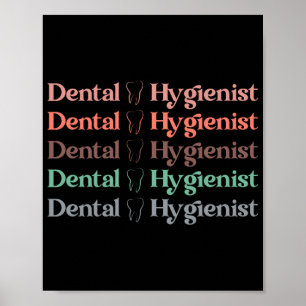Poster Higienista dentária   Dentista RDH Dentist Dental 
