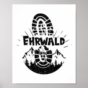 Poster Hiker Ehrwald Tyrol Austria Vacation