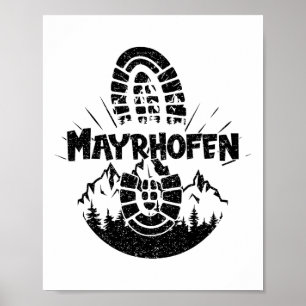 Poster Hiker Mayrhofen Tyrol Áustria Férias