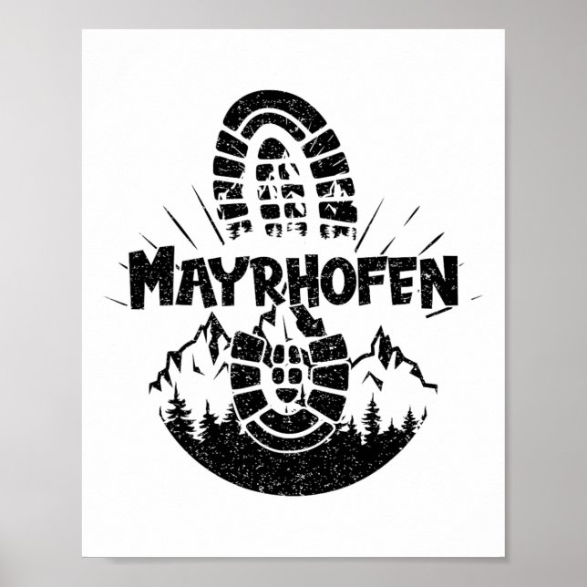 Poster Hiker Mayrhofen Tyrol Áustria Férias (Frente)