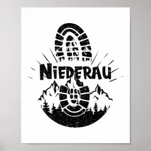 Poster Hiker Niederau Tyrol Áustria Férias