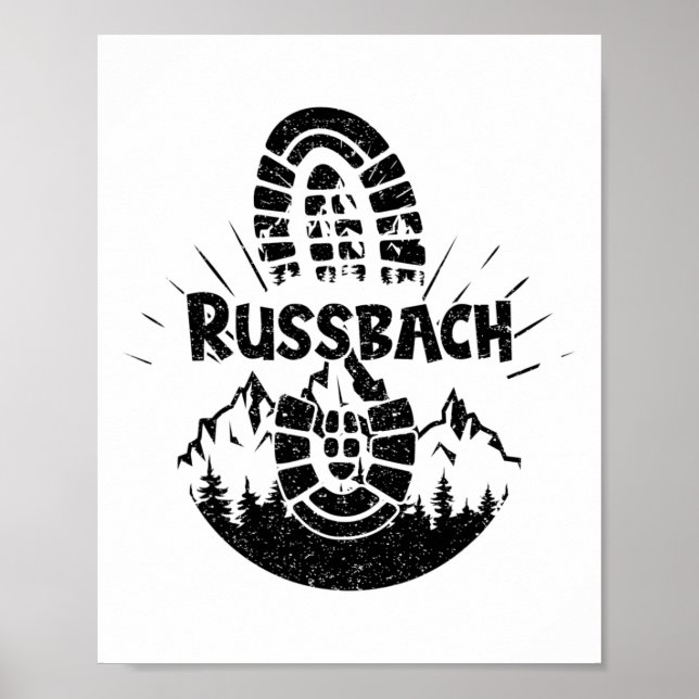 Poster Hiker Russbach Sheimerburger Land Austria Vacation (Frente)