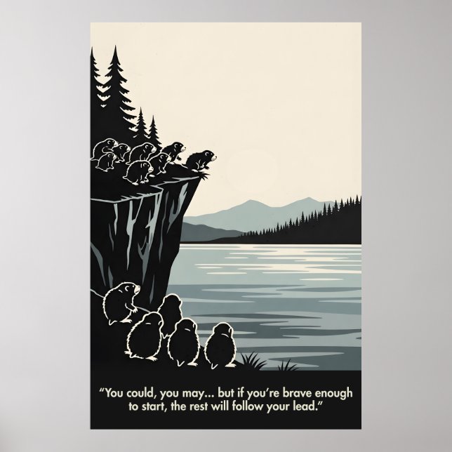 Poster Hilarious Animal Themed Motivational (Frente)