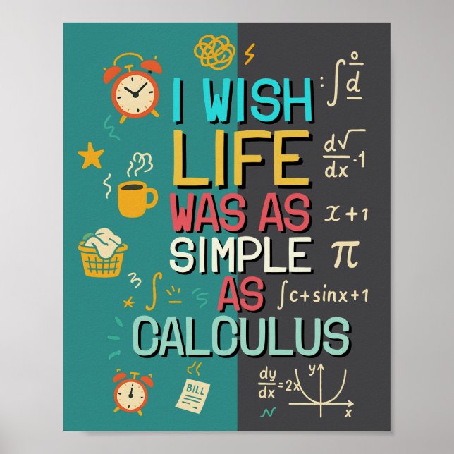 Poster Hilarious Math Quote Perfect Gift for Math Lovers (Frente)