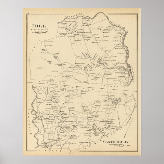 Póster Hill, Canterbury (Frente)