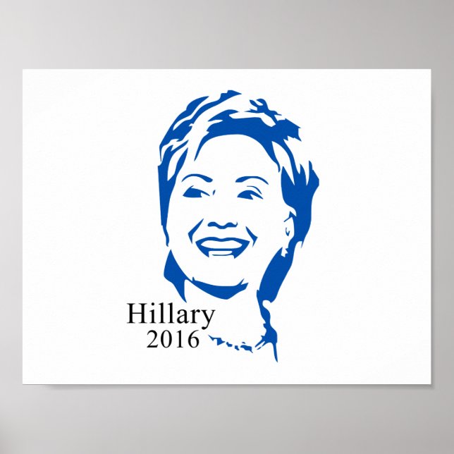 Poster Hillary 2016 Vote Hillary Clinton para Presidente (Frente)