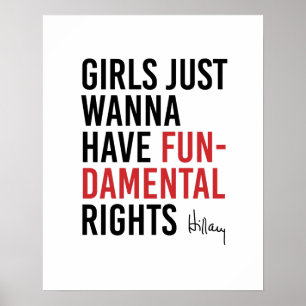 Poster Hillary - as meninas apenas querem ter direitos