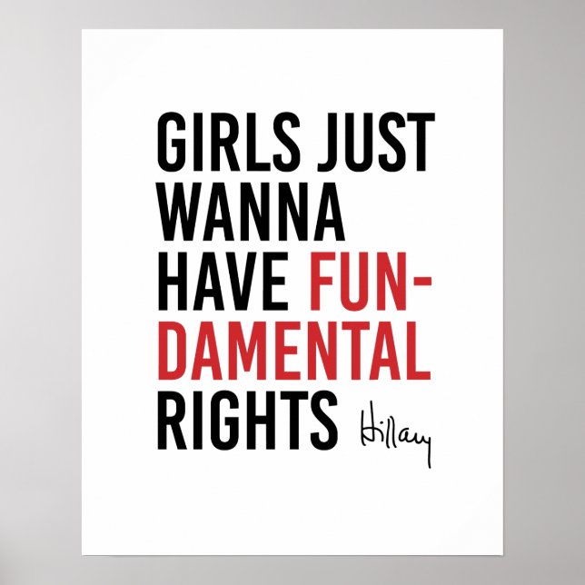 Poster Hillary - As Meninas Só Querem Ter Direitos Fundam (Frente)
