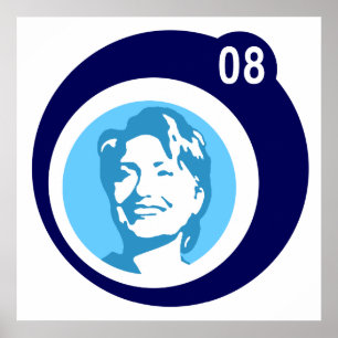 Póster hillary clinton : bolhas azuis :